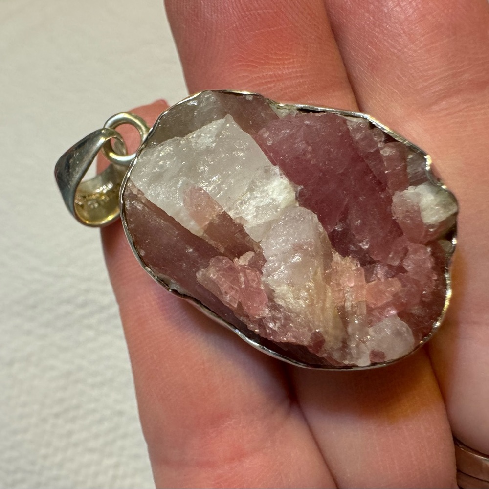 Beautiful Charles Albert rose quartz pendant